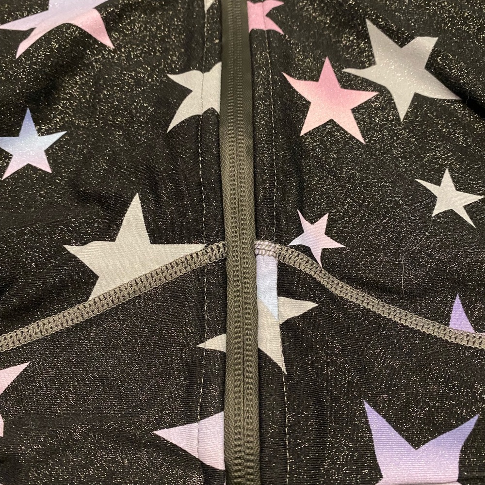 Torrid Zip Front Longline Low-Impact Sports Bra Size 3 Grey Shine Star Core Yoga - Picture 5 of 15